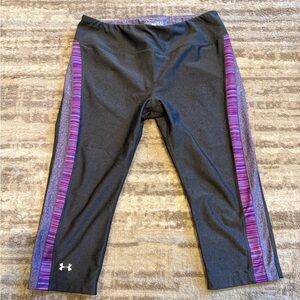 Under Armour Purple and Gray Fitted Leggings